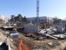 Visite d'Ali Rebouh, adjoint au Maire, sur le chantier Le Jean Ingres en cours de finalisation